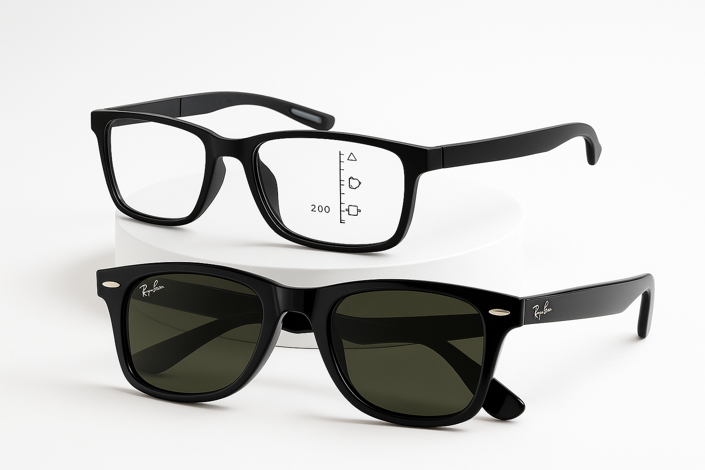 Multifocal Glasses Orbis Vision Black + Wayfarer Model- Last promotional units
